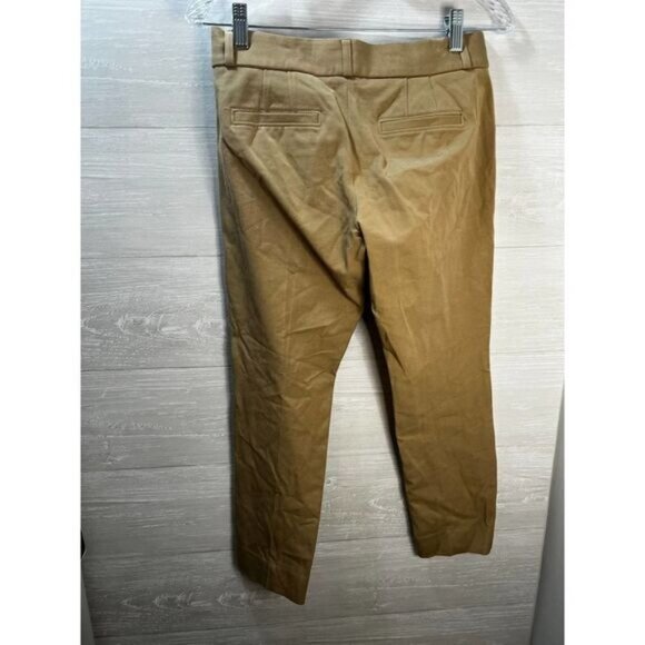 Banana Republic Sloan Fit Petite Khaki Ankle Pants Womens 2P Stretch Cotton Blen - Picture 3 of 5
